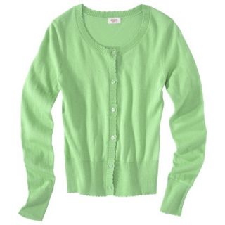Mossimo Supply Co. Juniors Scalloped Edge Cardigan   Extra Lime L(11 13)