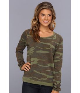 Alternative Apparel Printed Dash Sweatshirt Womens Sweatshirt (Olive)