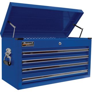 Homak Pro Series 27 Inch 4 Drawer Top Tool Chest   Blue, 26 1/4 Inch W x 12
