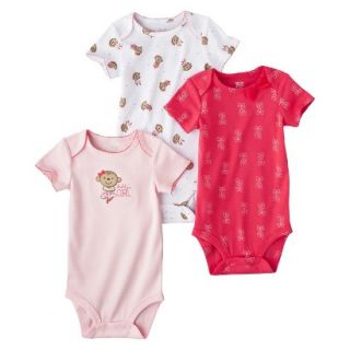 Just One YouMade by Carters Newborn Girls 3 Pack Bodysuit   Pink 24 M