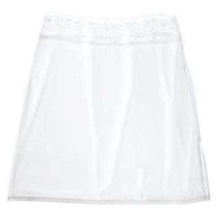 Gilligan & OMalley Womens 18 Half Slip With Lace   White M