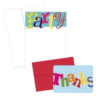 Party Invitation and Thank You Note Cards   Multicolor