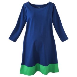 Liz Lange for Target Maternity 3/4 Sleeve Shirt Dress   Blue/Green XXL
