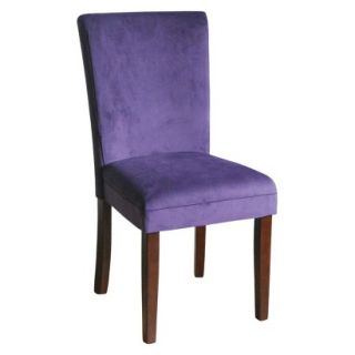 Dining Chair Set Kinfine Parsons Chair Blue with Mid Tone Wood   Purple (Set