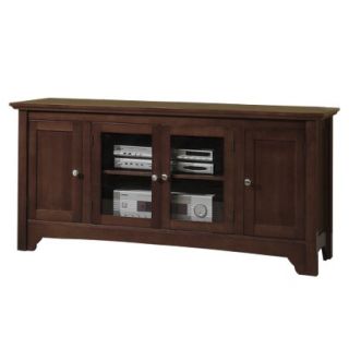 Tv Stand Walker Edison Solid Wood TV Console with Doors   Brown