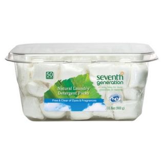 Seventh Generation Natural Laundry Detergent Packs   Free and Clear (50 Count)