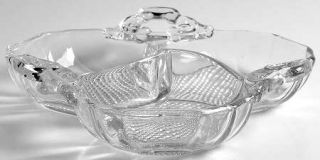 Cambridge Mt. Vernon Clear 3 Part Relish Dish   Clear, Heavy Crystal