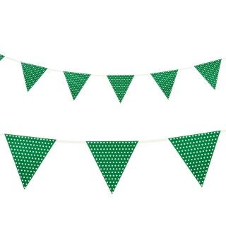 Green with Polka Dots   Paper Flag Banner (1)