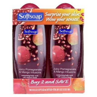 Softsoap Juicy Pomegranate & Mango Infusions Moisturizing Body Wash Value Pack