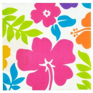 Hibiscus White Lunch Napkins