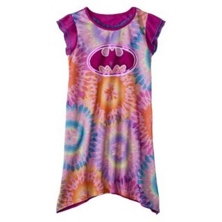 Batgirl Girls Short Sleeve Nightgown   Purple XS