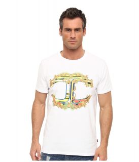 Just Cavalli Interlocking Cs S/S Crewneck Tee Mens T Shirt (White)