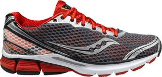 Mens Saucony PowerGrid Triumph 10   Grey/Red/Vizipro Running Shoes