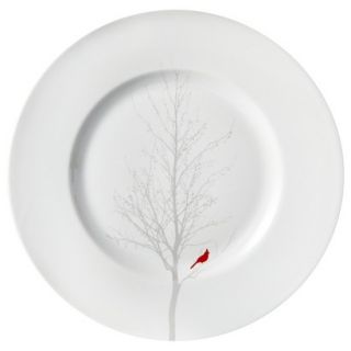 Winter Cardinal Round Salad Plate Set of 4