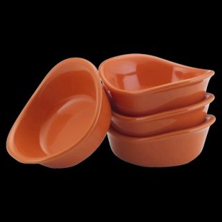 Rachael Ray Stoneware, Lil Saucy 4 Piece Set of 3 Oz Dipping Cups, Orange