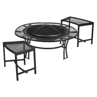 Steel Fire pit and Bench Set