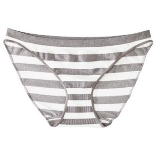 Xhilaration Juniors Seamless Bikini   Grey/Polar Bear Stripe S