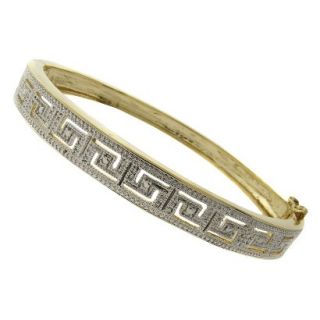 Diamond Greek Key Bangle Bracelet