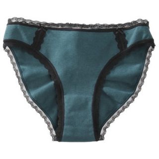Gilligan & OMalley Womens Cotton With Lace Bikini   Adventure Teal L