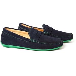 Austen Heller Mens Chathams Navy Green Shoes, Size 9.5 M   0601