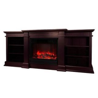 Decorative Fireplace Real Flame Fresno Electric Fireplace   Dark Brown (Brown