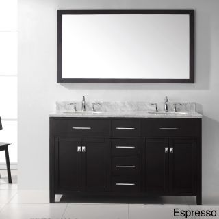 Virtu Virtu Usa Caroline 60 inch Double Sink Bathroom Vanity Set Espresso Size Double Vanities