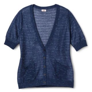 Mossimo Supply Co. Juniors Plus Size Short Sleeve Cardigan   Blue 3X