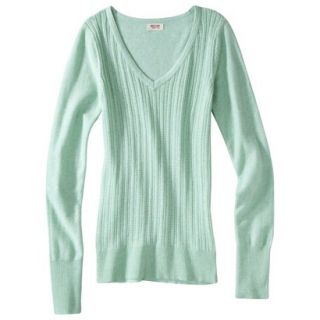 Mossimo Supply Co. Juniors Pointelle Sweater   Green XXL(19)