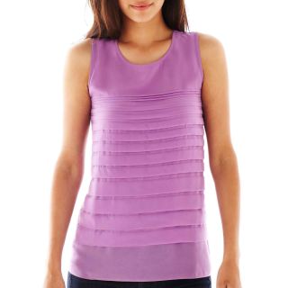 Alyx By Artisan Tiered Tank Top   Petite, Amethyst, Womens