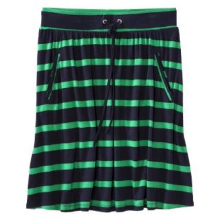 Merona Womens Front Pocket Knit Skirt   Navy/Green   XS