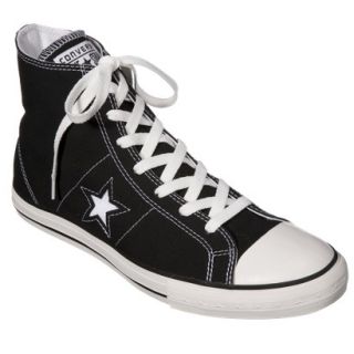 Mens Converse One Star Hi Top Lace up shoe   Black 7.5