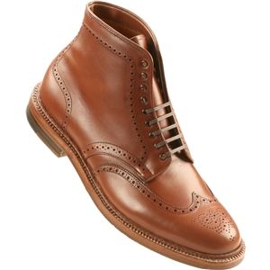 Alden Mens 9 Eyelet Wing Tip Boot Dark Tan Boots, Size 9.5 D   44618