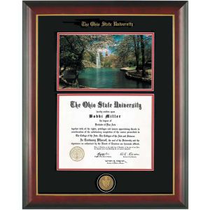 Ohio State Buckeyes Diploma Frame Mahogany With Gold Lip Photo