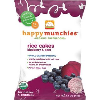 Happy Munchies Baby Snacks   Blueberry & Beet Rice Cakes 1.4oz (10 Pack)