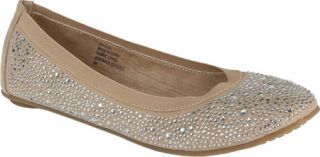 Womens Footzyfolds Crystal   Beige Slip on Shoes