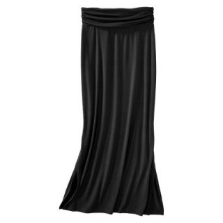 Merona Petites Ruched Waist Knit Maxi Skirt   Black XLP