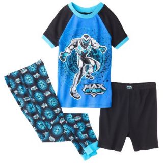 Max Steel Boys 3 Piece Short Sleeve Pajama Set   Blue 6