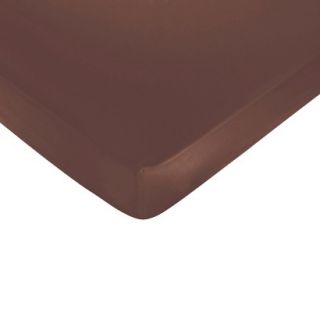 Designer Dot Fitted Crib Sheet   Chocolate