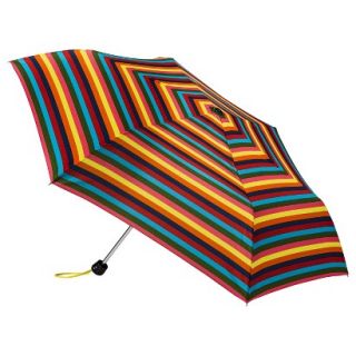 Totes Bright Stripes Compact Umbrella   Multicolor