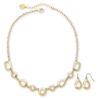 LIZ CLAIBORNE Gold Tone Necklace and Earring Set