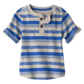 Genuine Kids from OshKosh Infant Toddler Boys Striped Henley Shirt   Blue 12 M