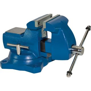 Yost Combination Pipe and Bench Vise   5 Inch Jaw Width, Model 650 Blue