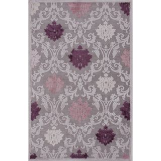 Transitional Pink/ Purple Viscose/ Chenille Rug (2 X 3)
