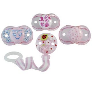 Keep it Kleen Pacifier 3 pk. with Pacifier Holder   Pink