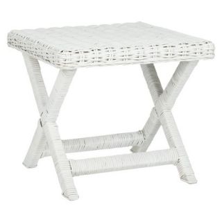 Accent Table Safavieh Wicker X Side Table   White