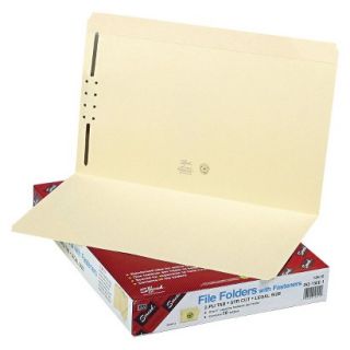 Smead Manila Folders with One Fastener, Straight Cut, Top Tab, Legal   50 Per