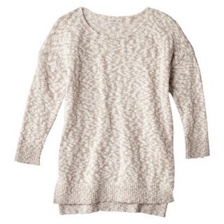 Merona Womens Pullover Marl Sweater   Oatmeal   XL