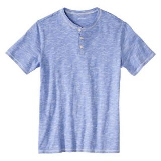 Merona Mens Slub Henley Shirt   Ultramarine XL