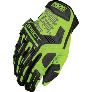 Mechanix Wear Safety M Pact Gloves   High Visibility Yellow, Large, Model SMP 