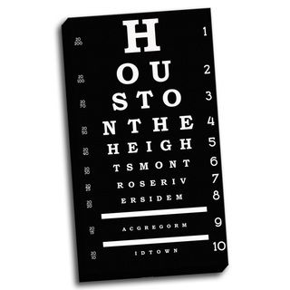 Houston Inspired Eye Chart Wall Art